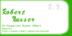 robert nusser business card